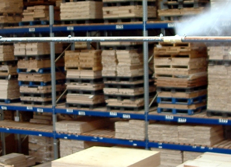 Levegő párásítás a faiparban